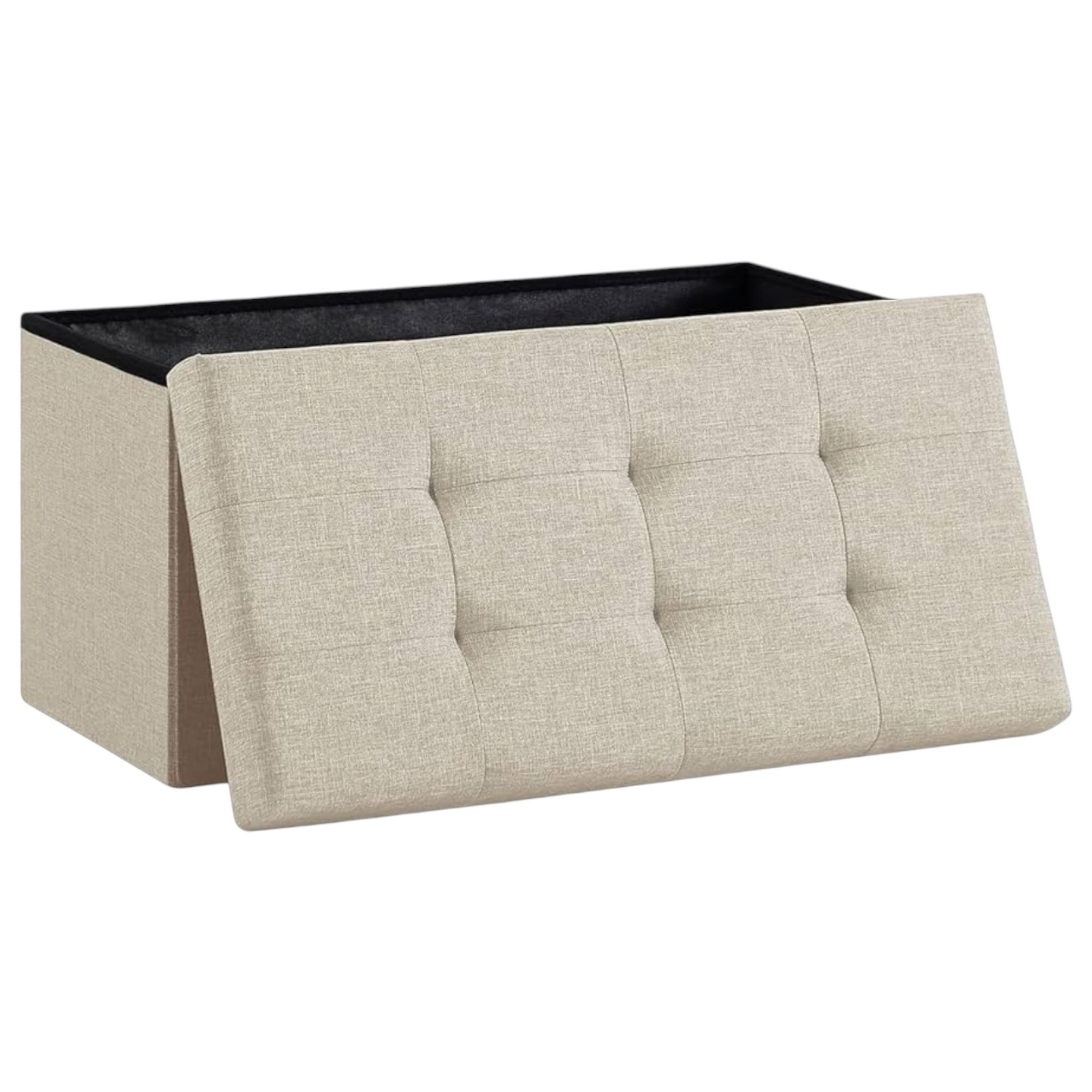 Puff Storage, Folding Storage Trunk, Footrest Stool, Cube Bench, Supports up to 300 kg, for Living Room, Bedroom, Entrance. Trunk Puff Storage Stool Ottoman Linen Stool Seat Footrest (cajon-001 2190 D7)