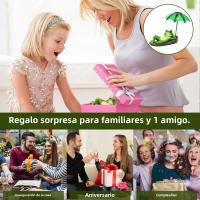 Decoración De Jardín Luz Solar LED Estatua De Rana Con Paraguas Impermeable Resina Creativa Y Divertida Para Exteriores - details 10