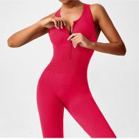 Conjunto De Yoga Para Mujer Moda Color Sólido Cuello Redondo Ajustado Fitness Ropa Deportiva Overoles De Gimnasio Sexy Ropa De Yoga - details 35