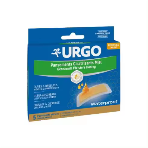 URGO APOSITOS CICATRIZANTES MIEL 5 UNIDADES 7,5 cm x 4,5 cm - 1