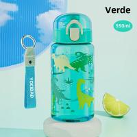 Botella De Agua Reutilizable De 18.6 Oz Con Dibujos Animados Y Correa Para Niños Bolsa De Viaje Resistente Al Desbordamiento Para Exteriores Y Escuela - details 10