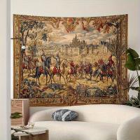 VIKAMA Tapiz Medieval De Caballero Castillo Estilo Clásico Europeo Retro Para Decoración De Sala De Estar Y Estancia Colgante De Pared - details 4
