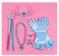 Accesorios De Cosplay Para Niñas Corona Varita Collar Peluca Guantes De Anna Elsa De Frozen Belle Cinderella Disfraz De Princesa Para Niñas - details 6