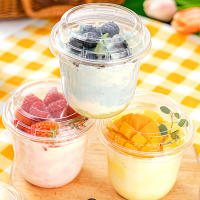 10Pcs Copas De Mousse Desechables De 10Oz Con Tapa Cajas De Plástico Transparentes Para Helado Postre Picnic Jalea Yogur - details 0