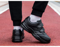 Zapatillas De Deporte Casuales Para Hombre Cuero Ajustable Con Hebilla Y Cierre Blanco Zapatillas Deportivas Masculinas Tenis - details 21