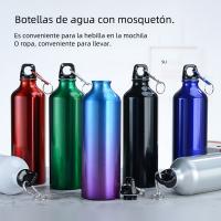 Botella De Agua De Aluminio Reutilizable 750mL Con Correa Portátil a Prueba De Fugas Para Senderismo Viajes Deporte Al Aire Libre Y Gimnasio - details 2