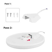 Lámpara De Techo Moderna LED Redonda Para Sala De Estar Dormitorio Cocina Balcón Corredor Iluminación 15/20/30/50W Blanco - details 6