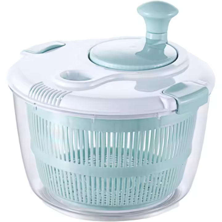 TK Spinners de ensalada de 5L de capacidad, material de resistencia a caídas y altas temperaturas, hilanderos de lechuga para verduras y frutas con tapa, seguro ideal para vegetariano, lavavajillas, antideslizante, sin BPA - 1