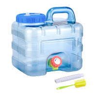 Caja De Agua Portátil Con Grifo Y Kit De Tubo Para Camping Equipamiento De Camping Con Cepillo De Limpieza Para Tanque De Agua Exterior - details 2