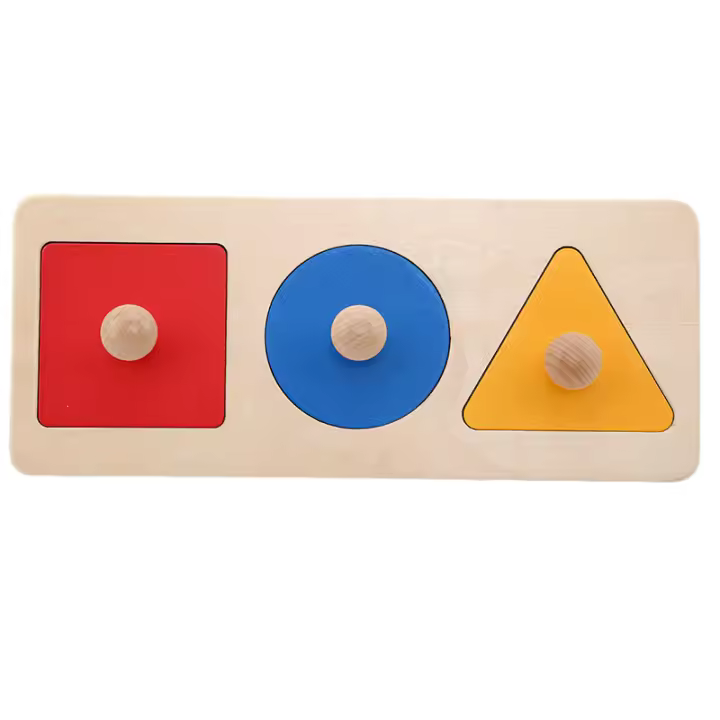 Juguetes Educativos Montessori Puzle De Formas Geométricas De Madera Juego De Aprendizaje Matemático Para Bebés Y Niños Pequeños - 1