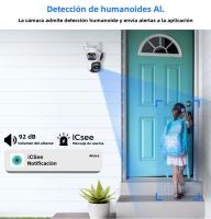 Cámara PTZ 4K Wifi Hiseeu Con Tres Lentes Y Tres Pantallas Para Exterior Vigilancia Video CCTV Con Seguimiento Automático Aplicación ICSEE P2P - details 6