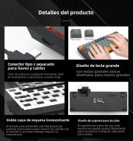 TECLADO MECÁNICO GAMING REDRAGON L61-B RGB USB Mini 61 Teclas Para Jugador Con Bolígrafo De Mano Grande 1.2X Mayor Tecladillo Ergonómico Para PC Y Laptop - details 9