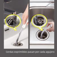Cepillo De Drenaje Para Baño Y Cocina Limpieza De Tuberías Flexible Eliminador De Obstrucciones De Agujeros Herramienta De Limpieza Eco-amigable - details 5