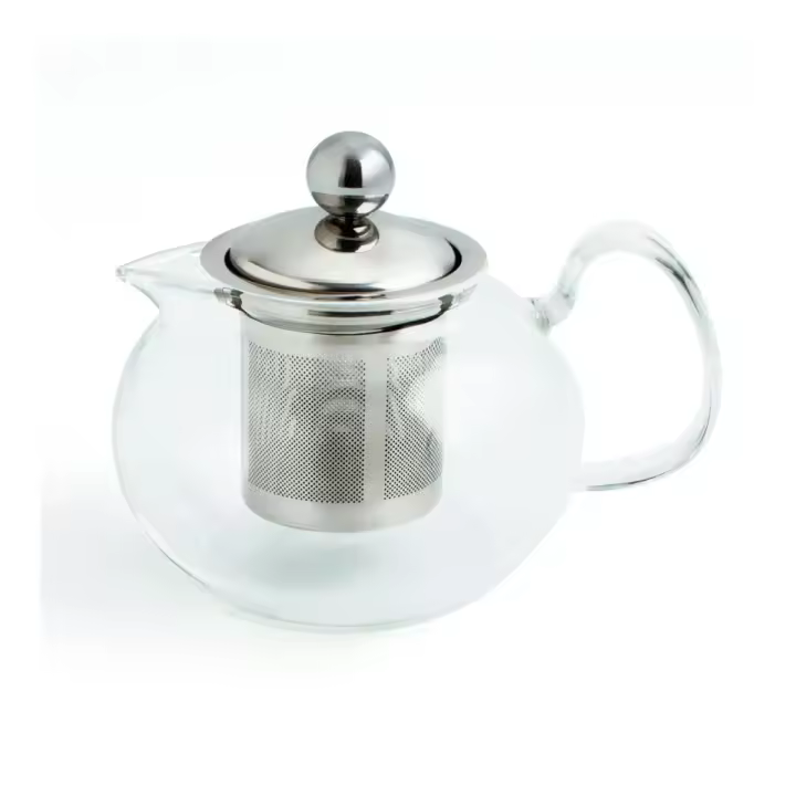 Tetera Serenia Quid con tapa filtro inox vidrio transparente 55 cl - 1