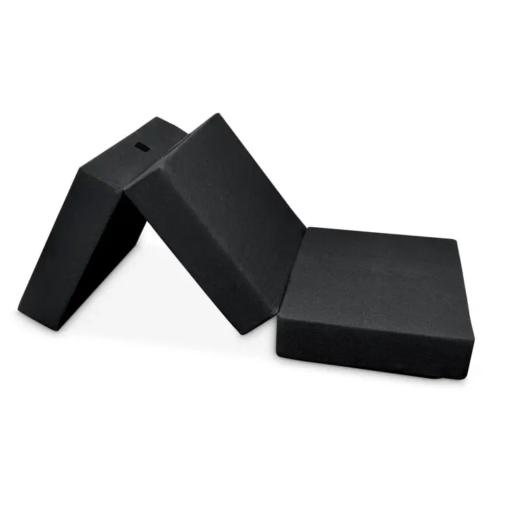 Colchón Plegable FlexiSpace - Espuma Alta Densidad - Funda Transpirable - Asa y Cierre - Ideal para camperizar - Grosor 10 Cm - 1