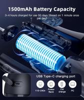 Irrigador Dental Portatil Profesional, Irrigador Bucal Inalámbrico Profesional 4 Boquillas 4 Modos, IPX7 Impermeable USB-C Recargable para Limpieza Dientes - details 2