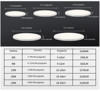Luz De Techo LED Ultradelgada 0.9 Pulgadas 6W 9W 13W 18W 24W Para Sala De Estar Y Dormitorio Rango De Voltaje 85-265V Luz De Iluminación Moderna - details 4