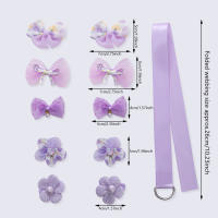 Set De 11 Clips De Cabello Con Encaje Y Plumas Para Bebés Niñas Con Borlas Alas Plateadas Y Barretas De Flor De Perla Almacenamiento De Cinturón Uso Diario Para Niñas - details 4