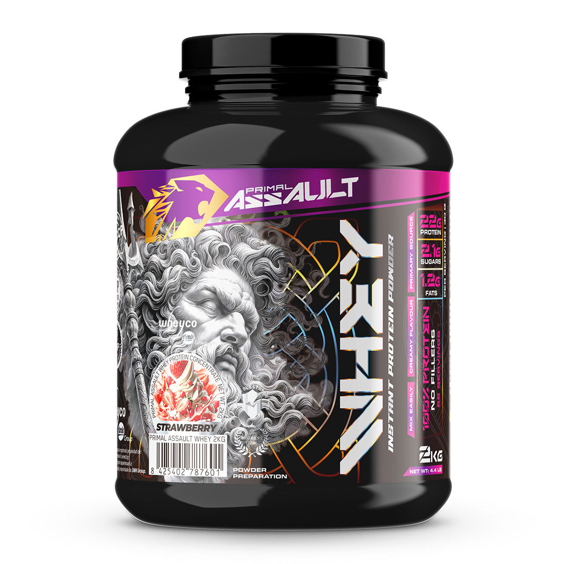 ASSAULT - 100% concentrado de proteína de suero WHEYCO® optimizado para poner en marcha los procesos de desarrollo muscular de su organismo. La proteína contribuye al crecimiento y mantenimiento de la masa muscular