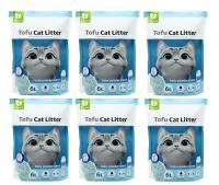 Arena para Gatos de Tofu Aroma Talco, 6L Cada Uno, Fuerte Absorbencia, Fácil Compacidad, Desagotable, Sin Polvo, Múltiples Aromas Disponibles, Suministros para Mascotas . - details 4