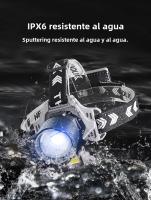 Linterna Frontal LED Ultra Potente 800W Recargable Con Sensor IR Para Pesca Y Camping Luz De Correa 3000M Brillo Alto 60° Ángulo De Haz Impermeable - details 16