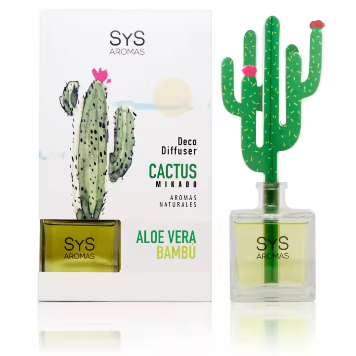 Ambientador Difusor cactus Aloe Vera Bambu 90ml SYS Aromas - 1