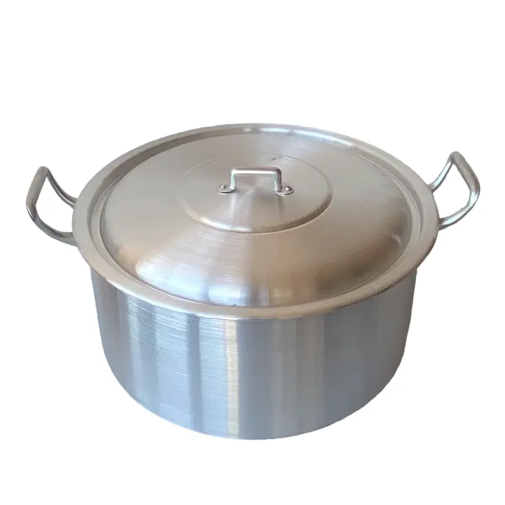 Cacerola Con Tapa y Asas Aluminio Para Cocina de Restaurante Bar Cafeteria Casa - Inde - 1