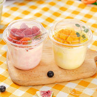 10Pcs Copas De Mousse Desechables De 10Oz Con Tapa Cajas De Plástico Transparentes Para Helado Postre Picnic Jalea Yogur - details 1