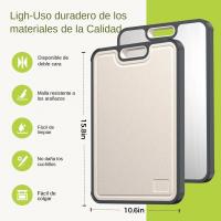 Placa De Corte Doble Lado Titanium Para Cocina Placa De Alimentos De Grado Titanium Puro Fácil De Limpiar Material De Trigo Y PP - details 5