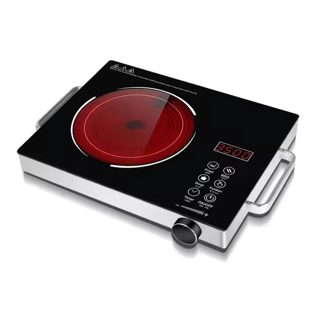 Vitroceramica portátil, vitroceramica eléctrica, 2200W, negro. Griddle para usar en casa, hogar, local, camping. Sokany - 1
