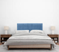 DHOME Cabecero de Pana Liso Alta Gama Moderno 4cm Grosor Cabezal Tapizado Azul - details 4