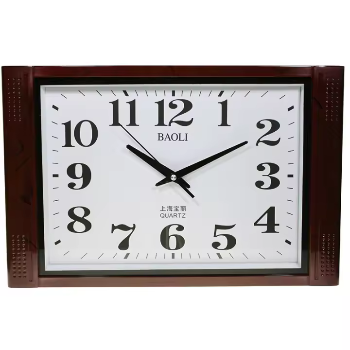 BVC Reloj Pared Blanco Baoli 66111 Rectangular Esfera Blanca - Diseño Elegante - 1