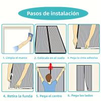 Cortina De Malla Suave Magnética Para Puerta Antisiquios Sin Manos Cierre Automático Para Entrada Cocina Protección Contra Mosquitos - details 4