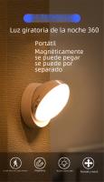 Lámpara Nocturna LED Recargable 360 Grados Con Sensor De Movimiento PIR Luz De Pared Para Armario Bajo Estante Sin Cable - details 0