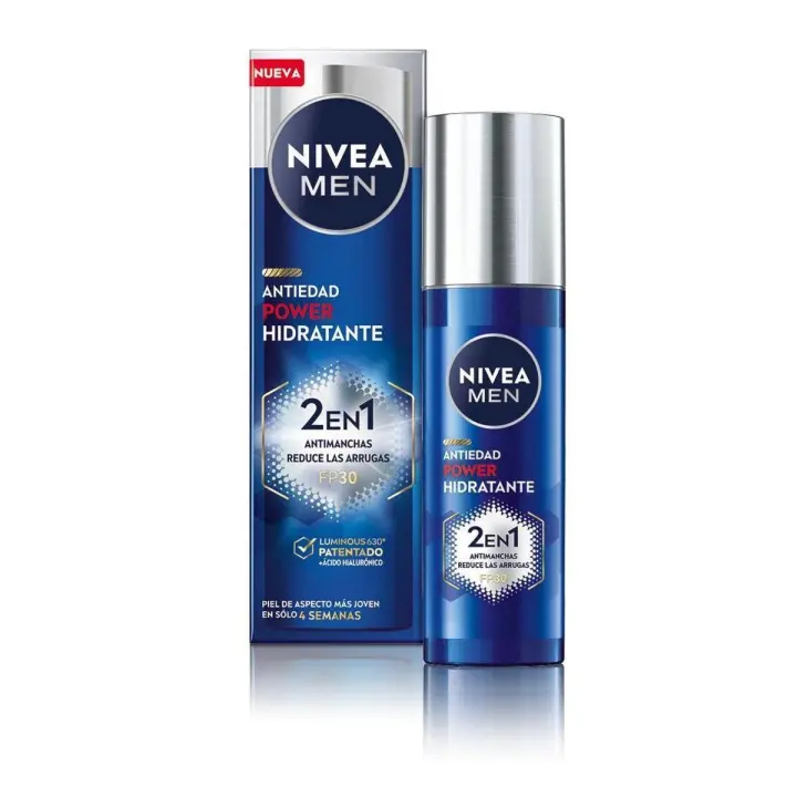 NIVEA MEN POWER Hidratante Antimanchas y Antiarrugas 2en1 FP30 50ml - 1