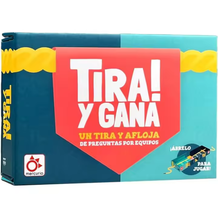 Mercurio - Tira! Y Gana | Juego de Preguntas por Equipos | Mecánica de Soga Interactiva | Ideal para Fiestas y Reuniones | A Partir de 8 Años | Para 4 o Más Jugadores | Tiempo Aproximado 20 Minutos - 1