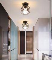 Lámpara De Techo Moderna Nórdica Negra De Hierro Tratado E27 LED Para Cocina Sala De Estar Dormitorio Estudio Balcón Restaurante Café Hotel - details 6