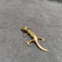 1PC Decoración De Hogar En Bronce De Geckó Figura Pequeña De Animal Ensamblaje De Cerámica Y Enamel Accesorios De Decoración Para Escritorio Y Té - details 5
