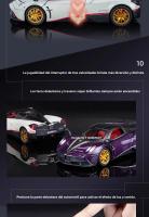 Modelo De Coche Diecast 1:24 Pagani Huayra Dinastia Con Luz Y Sonido Puertas Abiertas Colección De Juguetes Para Niños Regalo Vehículo De Carreras De 4 Puertas Material Aleación Metálica - details 10