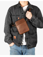 Bolso De Hombro Para Hombre En Cuero Genuino Multifuncional Y De Gran Capacidad Bolso Cruzado De Cuero Con Tassel Bolso De Mano Casual Para Fiestas - details 9