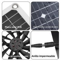 Kit De Ventilador Solar Para Jardín Estanco De 15-25W Bajo Ruido Extractor De Aire Reliabilidad Para Invernadero Granja Refugio De Animales - details 4