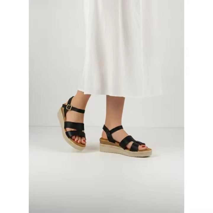 Calzados soraia, Sandalias de Plataforma Plana con Tira al Tobillo para Mujer - Estilo Alpargata Casual con Hebilla Ajustable y Suela Cómoda de Cuña Baja - Sandalias Metalizadas y Mate de Verano - 1