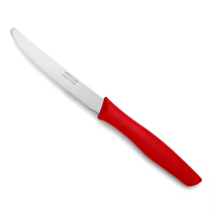 Arcos Cuchillo de Mesa Serrado - Hoja de Acero Inoxidable Nitrum 110 mm - Mango Ergonómico de Polipropileno - Durabilidad y Corte Preciso - Serie Nova - 1
