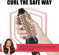 Thermal Brush - Cepillo térmico para el cuidado del cabello (40 mm, iónico, para crear rizos naturales, 4 en 1, con peine antiescaldaduras, 3 niveles de temperatura, para diferentes tipos de cabello) - details 4