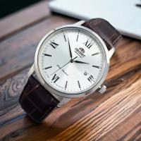 Reloj automático hombre Orient Contemporary RA-AC0F12S dial plata 41.6mm Cristal de zafiro correa de cuero 50m - details 0