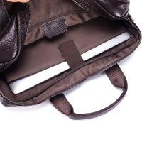 Bolso De Negocios Para Hombre De Cuero Genuino Gran Capacidad Con Computadora - Bolsa De Mano De Capa Superior De Vaca - details 20