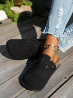Zapatillas Casuales Para Mujer 2025 Nueva Modelo Temporada Completa Antideslizantes Moda Media Punta Sin Cierre Con Hebilla Adecuadas Para Interior Exterior Actividades Al Aire Libre - details 3