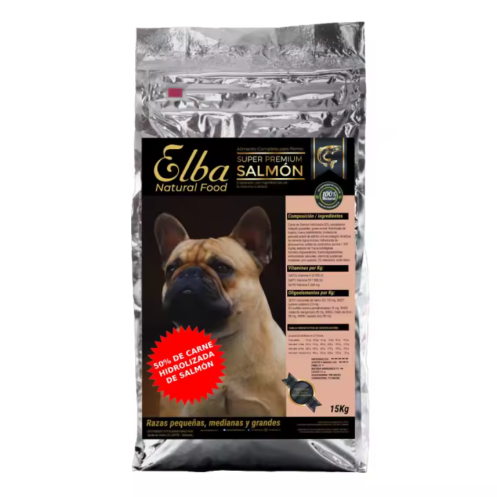 Pienso 50% salmón hidrolizado. 100% natural. Elba Natural Food Salmón - 1