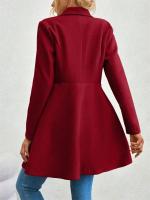 Abrigo De Lana Vintage De Corte Slim Para Mujer Estilo Coreano Doble Filo Otoño Invierno Abrigo Casual De Elegancia Completo - details 14