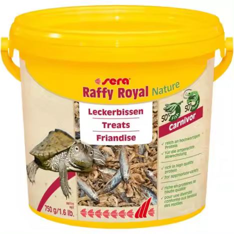 Sera Raffy Royal Nature - Golosina para Tortugas sin Colorantes ni Conservantes a partir de Peces y Gambas - 1